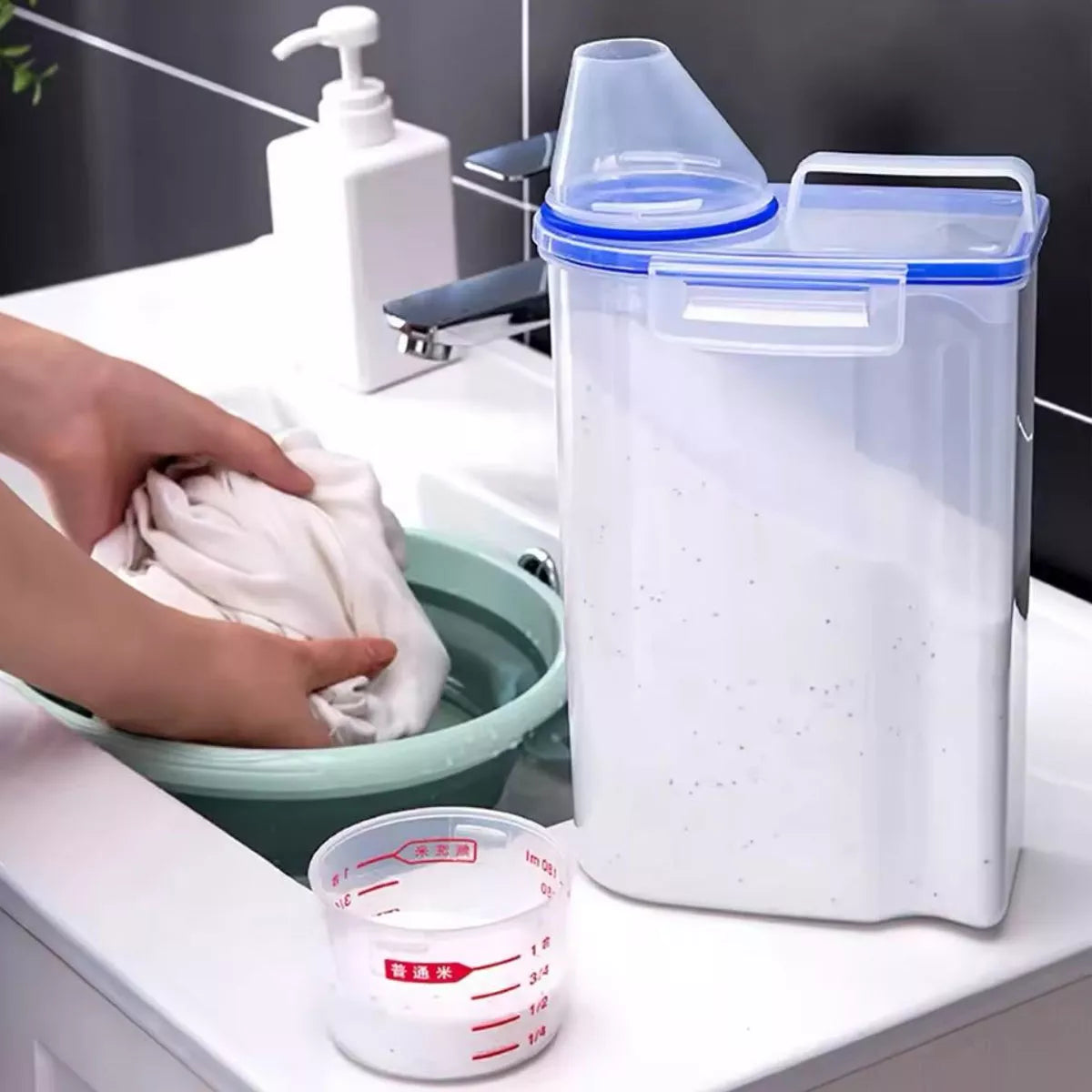 3 Porta Dispenser P/ Sabão Liquido, Amaciante, Lavanderia 2l