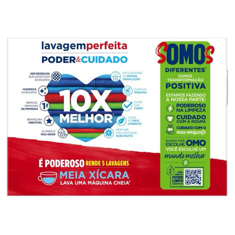 Kit 04 Lava Roupas em Pó OMO 400g cada lavagem perfeita envio imediato
