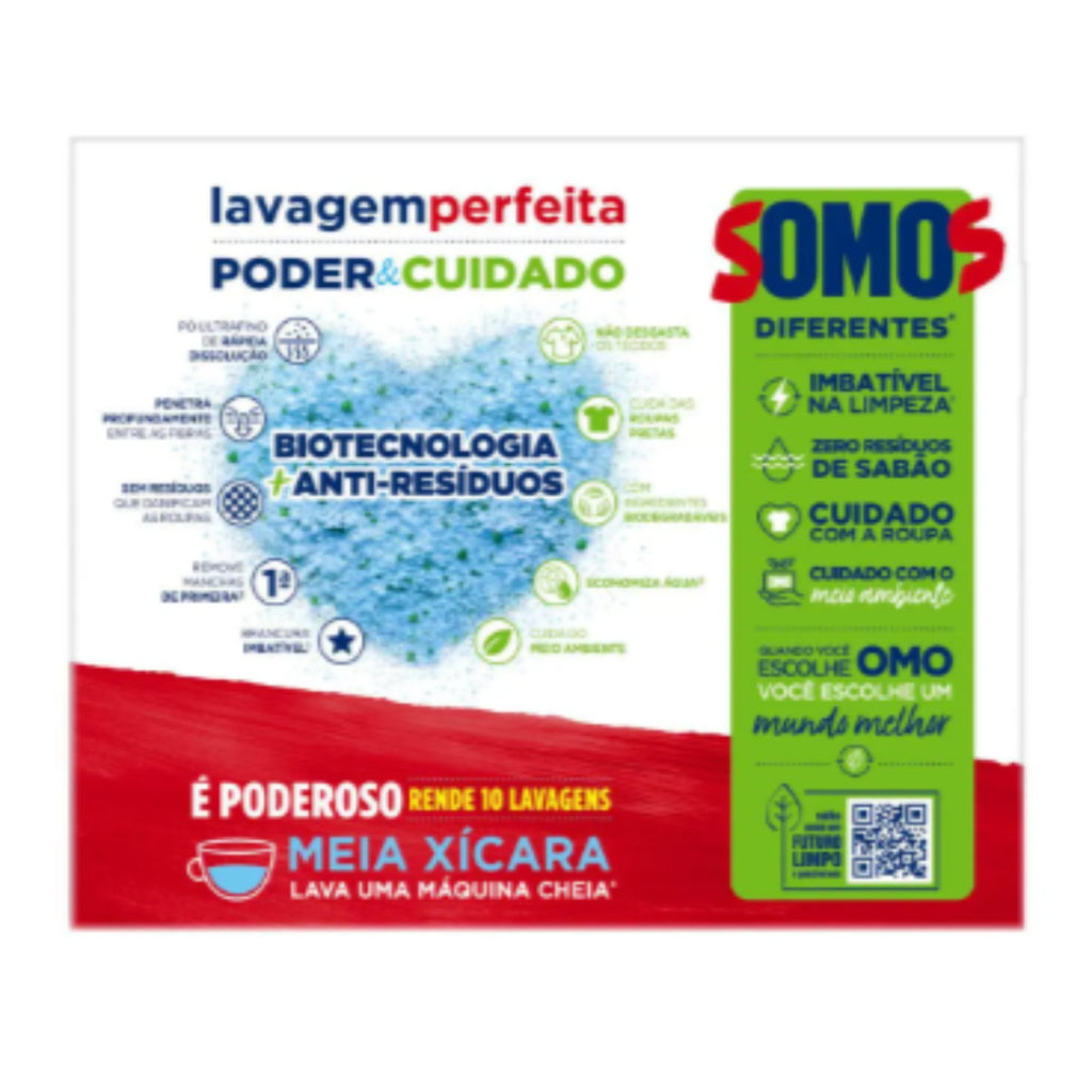 Kit 03 Sabao em Po Omo Lavagem Perfeita 800 Gramas Cada